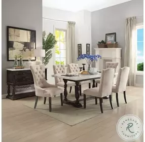 Gerardo Beige Linen Arm Chair Set of 2
