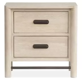Sunset Cove Sanibel Brown 2 Drawer Nightstand with USB Charging