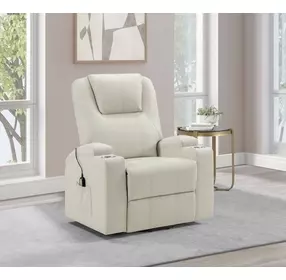 Armstrong Ivory Power Lift Massage Recliner with USB Charging