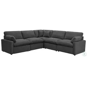 Collins Dark Gray 5 Piece Modular Power Reclining Sectional