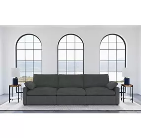 Collins Dark Gray Modular 124" Power Reclining Sofa