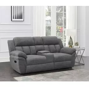 Bahrain Charcoal Reclining 86" Loveseat