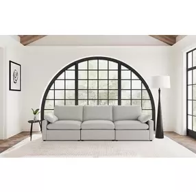 Collins Gray Modular 124" Power Reclining Sofa