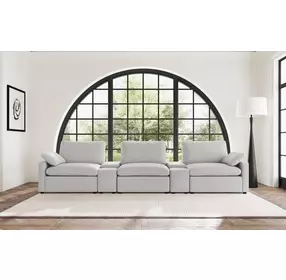 Collins Gray 5 Piece Power Reclining Home Theater Seating