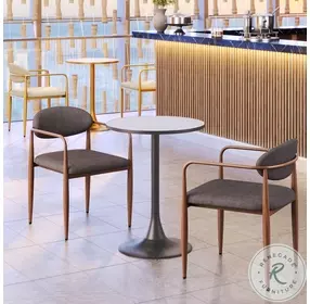 Bite Gray Round Bistro Table