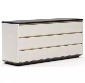 Madera Opal Ash and Modern Walnut 6 Drawer Dresser