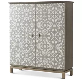 TA Originals Coastal Wave and White 2 Door Bar Cabinet