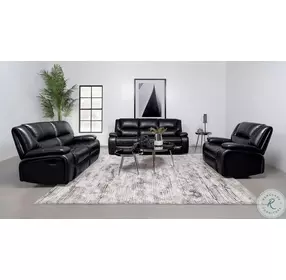 Camila Black Reclining Sofa