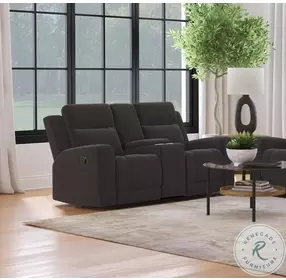 Brentwood Dark Charcoal Reclining 71" Loveseat
