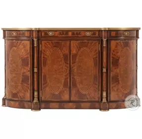 Essential Chester on Indian Mahogany wood In the Empire Style 4 Doors Sideboard