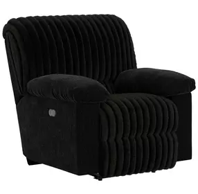 Comet Black Lay Flat Power Recliner with USB Charging