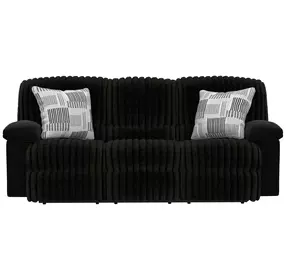 Comet Black Lay Flat Power Reclining Living Room Set with USB Charging