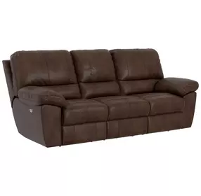 Stetson Walnut 91" Lay Flat Power Reclining Sofa with USB Charging