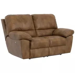 Stetson Canyon 65" Lay Flat Power Reclining Loveseat with USB Charging