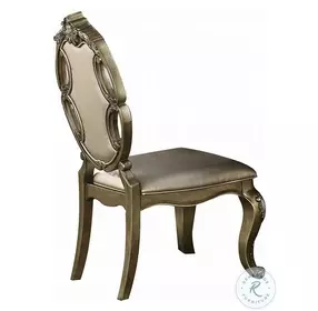 Ragenardus Synthetic Leather and Vintage Oak Side Chair Set of 2
