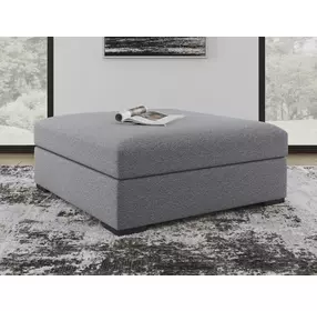 Bealton Salt and Pepper Oversized Accent Ottoman