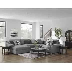 Bealton Salt and Pepper 5 Piece Sectional with LAF Chaise