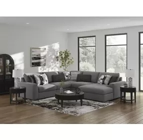 Bealton Salt and Pepper 5 Piece Sectional with RAF Chaise