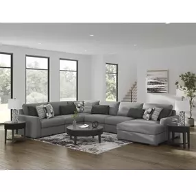 Bealton Salt and Pepper 6 Piece Sectional with RAF Chaise