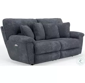 Paxon Smoke Power Reclining Living Room Set with Power Adjustable Headrest