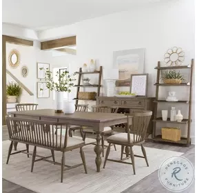 Americana Farmhouse Dusty Taupe Bench