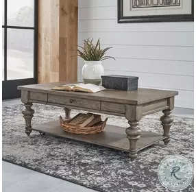 Americana Farmhouse Dusty Taupe Rectangular Occasional Table Set