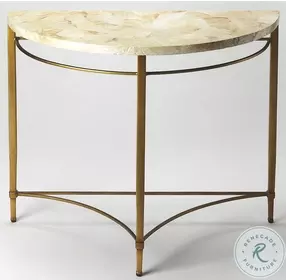 Marlena Cabebe Shell Demilune Console Table
