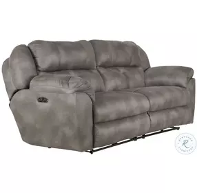 Ferrington Steel Lay Flat Power Reclining Living Room Set With Power Headrest