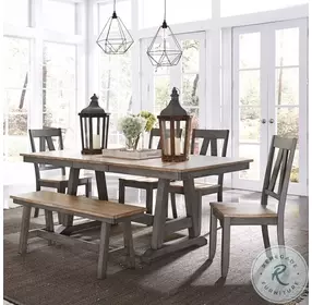 Lindsey Farm Gray And Sandstone Backless Bench