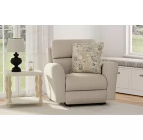 Chappy Linen Power Lay Flat Recliner