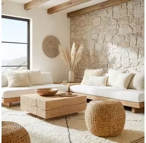 Portofino Natural Accent Stool