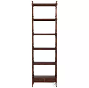 The Regency Walnut Display 2 Drawer And 6 Shelves Etagere