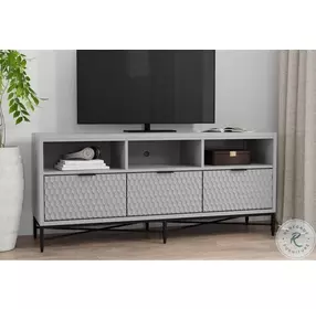 Milo Light Slate Gray 3 Drawer TV Stand