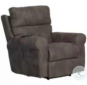 Tranquility Pewter Lay Flat Power Recliner With Power Headrest
