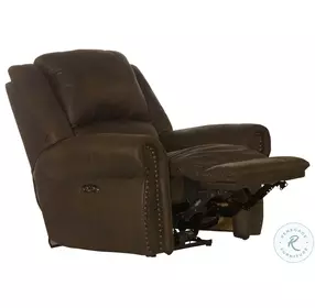 Pickett Walnut Power Recliner with Power Headrest
