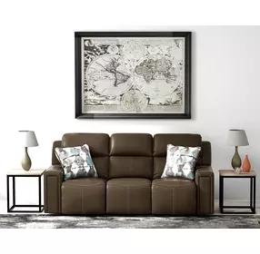 Arezzo Chocolate Power Headrest Power Reclining 87" Sofa