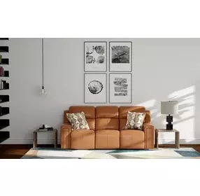 Arezzo Whiskey Zero Gravity Power Reclining 87" Sofa with Power Headrest