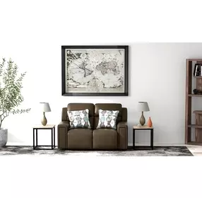 Arezzo Chocolate Zero Gravity Power Reclining 62" Loveseat with Power Headrest
