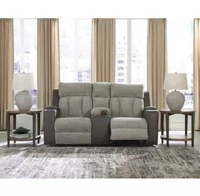 Point Clear Sisal 76" Power Reclining Loveseat with USB Charging