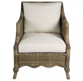 Scarlett Milk Chocolate Upholstered Outdoor Lounge Chair
