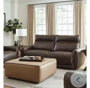 Nico Walnut Power Reclining Living Room Set with Power Headrest