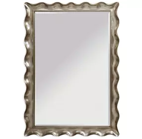 Pie Silver Leaf Rectangular Crust Floor Mirror