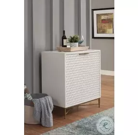 White Pearl Bar Cabinet