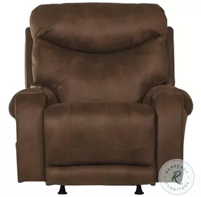 Recharger Chocolate Rocker Power Recliner with Power Headrest