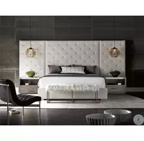 Modern Brando Quartz King Upholstered Wall Panel Bed