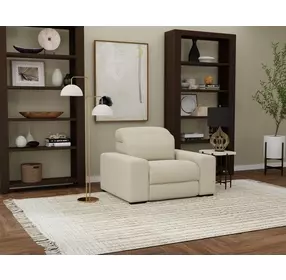 Ferrara Smoke Leather Zero Gravity Power Recliner with Power Headrest and USB Charging