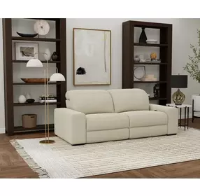 Ferrara Smoke Leather 93" Zero Gravity Power Reclining Sofa with Power Headrest and USB Charging