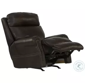 Vito Cocoa Rocker Power Recliner with Power Headrest And Lumbar