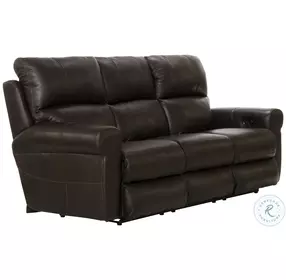 Torretta Chocolate Leather Lay Flat Power Reclining Living Room Set