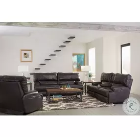 Wembley Steel Leather Lay Flat Power Recliner with Power Headrest